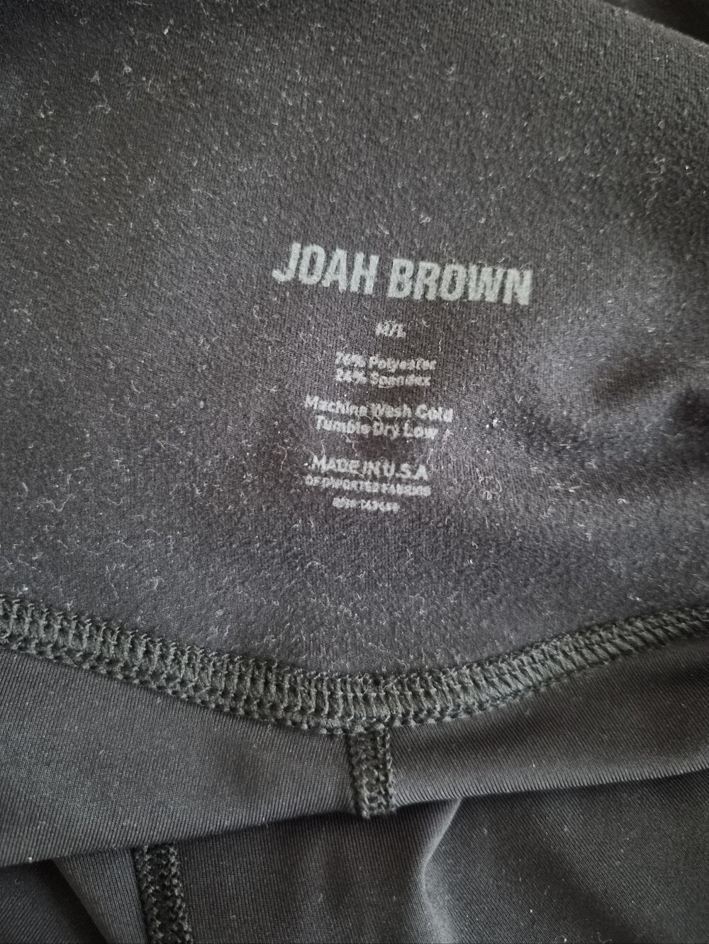 Joah Brown Second Skin High Waisted Legging Sueded Onyx Black M/L - Picture 6 of 6